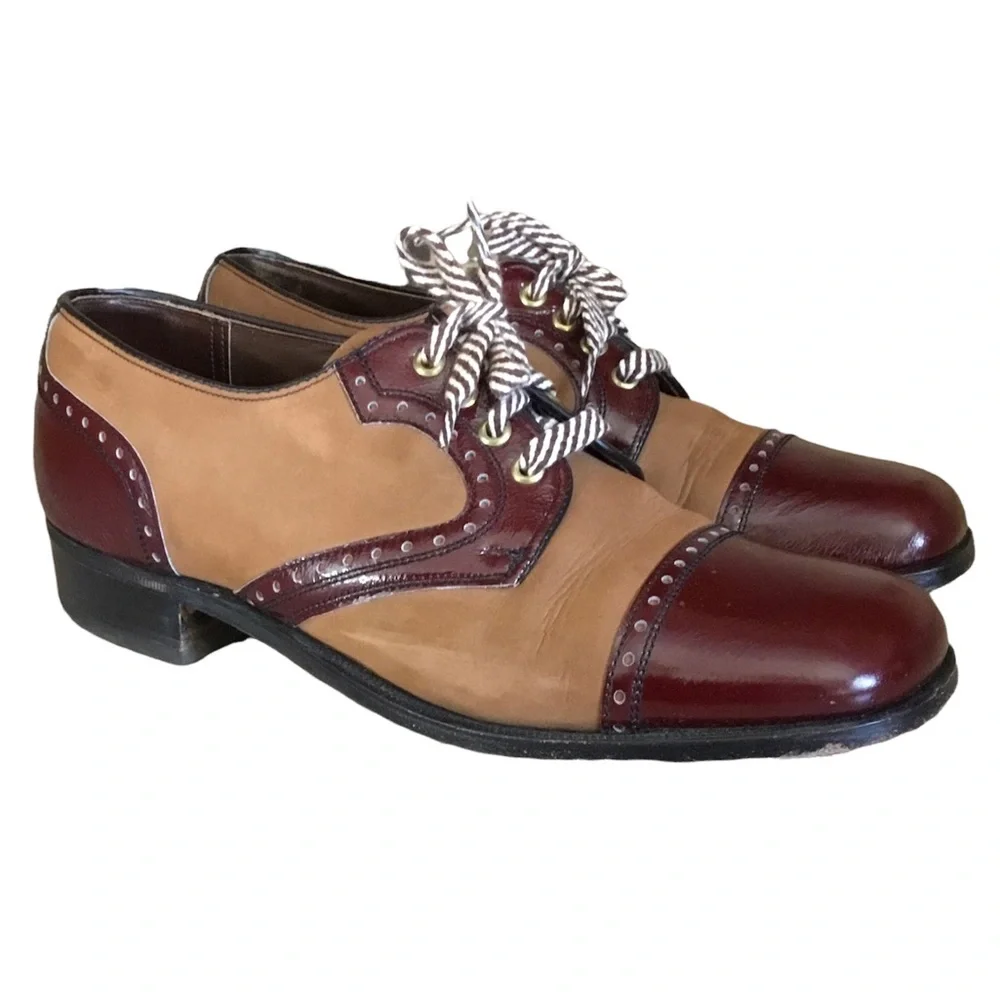 Vintage | Shoes | Vintage 97s Mens Two Tone Leather Nubuck  display picture 2